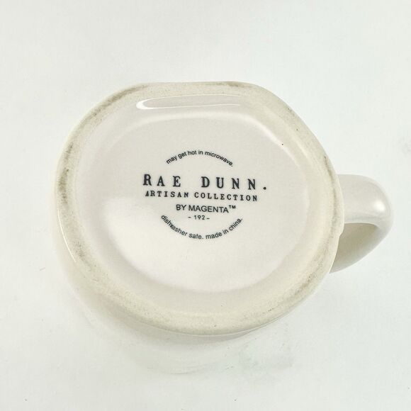 Rae Dunn RUN THE WORLD Mug LL Font Ceramic Coffee Cup Farmhouse Modern - Picture 5 of 5